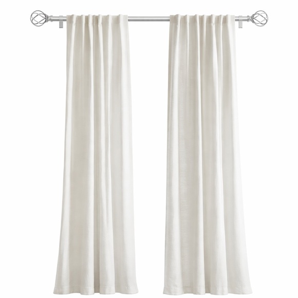 VOIIY Silver Drapery Rods 48-84 Inch - Picture 2 of 3